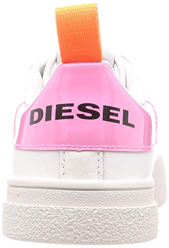 Diesel S-Clever Low Lace W, Zapatillas Mujer, Multicolor (White/Fluor Pink H7787/P0299), 39 EU