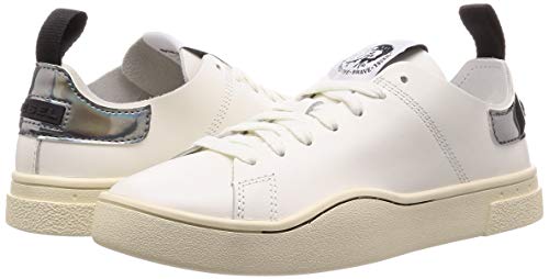 Diesel S-Clever Ls W-Sneakers para mujer, blanco (Blanco Star/Negro), 39 EU