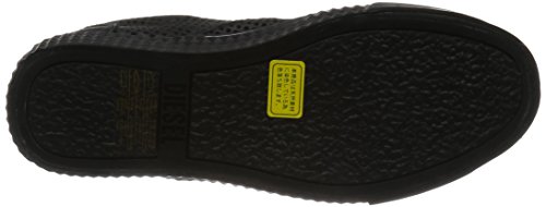 Diesel Zapatillas Slippers Mujer Cuero Genuino Laika (EUR 37, Negro)