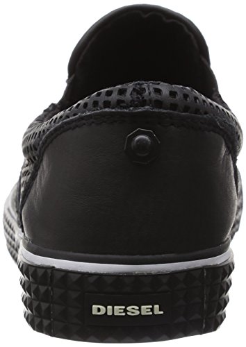 Diesel Zapatillas Slippers Mujer Cuero Genuino Laika (EUR 40, Negro)