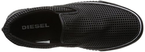 Diesel Zapatillas Slippers Mujer Cuero Genuino Laika (EUR 40, Negro)