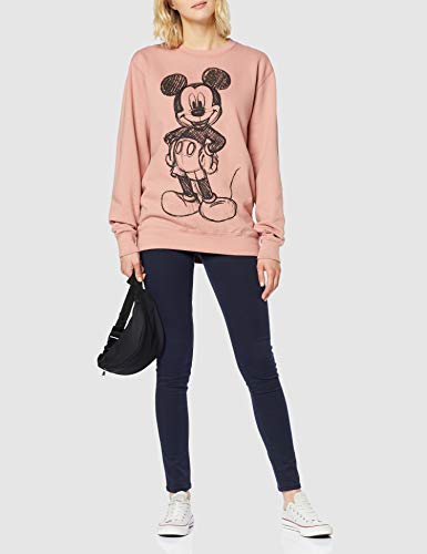 Disney Mickey Forward Sketch Sudadera, Rosa (Dusty Pink Ltpk), 40 (Talla del Fabricante: Medium) para Mujer