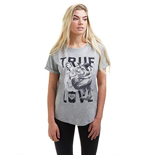 Disney True Love Camiseta, Gris (Sport Grey), M para Mujer