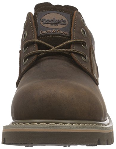 Dockers 23DA005 - Zapatos de cordones de cuero para hombre, color marrón (cafe 320), talla 43