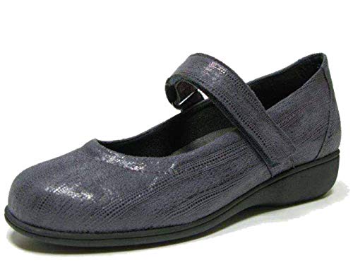 Doctor Cutillas 52824 Merceditas Mujer Lycra, Ancho Especial (Gris, Numeric_40)