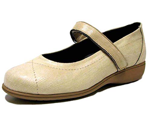 Doctor Cutillas 52824 Merceditas Mujer Lycra, Ancho Especial, Plantilla Extraible (beig, Numeric_38)