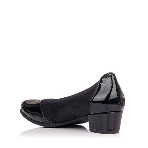 DOCTOR CUTILLAS 81675 Salon Ancho Especial Tacon Mujer Negro 40