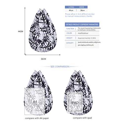 DoGeek geométrico Retro del Lazo de impresión Mochilas Bolsa Bolso de la Cuerdas para Mujeres Hombres