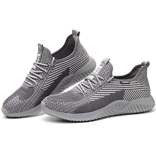 DoGeek Zapato Seguridad con Punta de Acero, Zapatos Trabajo Antideslizante para Trabajo y Senderismo