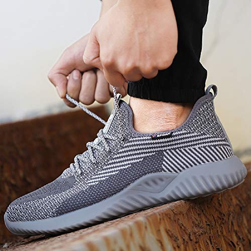 DoGeek Zapato Seguridad con Punta de Acero, Zapatos Trabajo Antideslizante para Trabajo y Senderismo