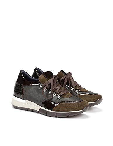 Dorking | Deportivo de Mujer | XANET D8081 Calf Herb Deportivo | Deportivo de Piel de Vacuno de Primera Calidad | Cierre con Cordones | Piso de Goma termoplástica Resistente y adherente