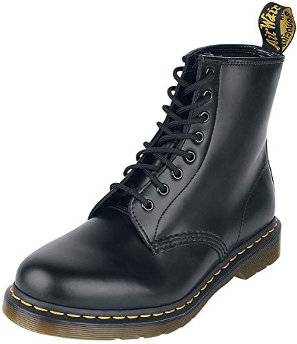 Dr. Martens 1460 - Botas Militares de Mujer, Negro (Black Smooth), 38 EU