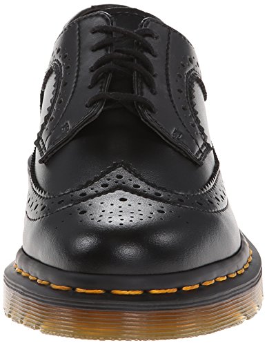 Dr. Martens 3989 Felix Rub Off Black, Zapatos de Cordones Brogue Mujer, Negro-Negro, 38 EU