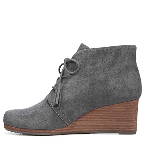 Dr. Scholl's Mujeres Dakota Punta Cerrada Botas de Moda, Grey Microsuede, Talla 6.5