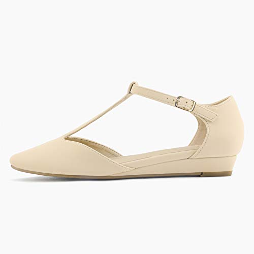 Dream Pairs Estella Zapatos Planos Bailarina para Mujer Desnudo Nubuck 39.5 EU/8.5 US