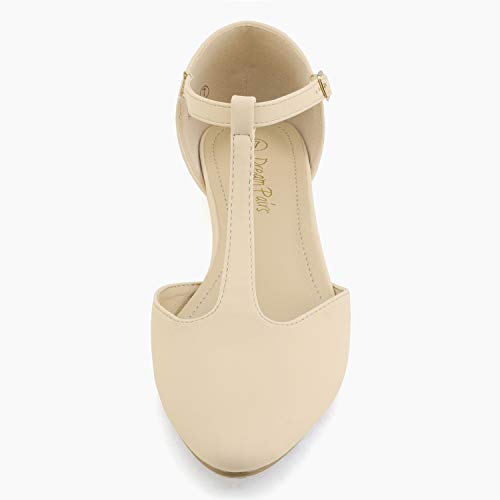 Dream Pairs Estella Zapatos Planos Bailarina para Mujer Desnudo Nubuck 39.5 EU/8.5 US