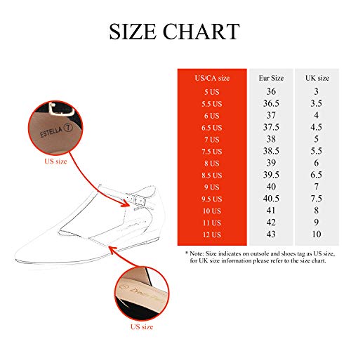 Dream Pairs Estella Zapatos Planos Bailarina para Mujer Desnudo Nubuck 39.5 EU/8.5 US