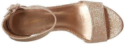 Dream Pairs Hi-Lo Sandalias de Tacón Alto Pump Plataforma Brillante para Mujer Dorado 39.5 EU/8.5 US