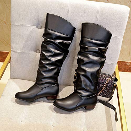 DreamedU Botas Altas Invierno Mujer Botas De Piel Ancho Especial Caña De Nieve Caña Ancha Zapatos Mujer Cuña Planos Sintética Baratas 201019