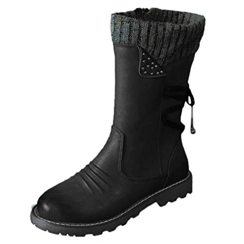 DreamedU Botas Altas Nieve Mujer Invierno Rebajas Deportivas Senderismo Baratas Estilo Militar Moteras Esqui Seguridad Trekking Montaña