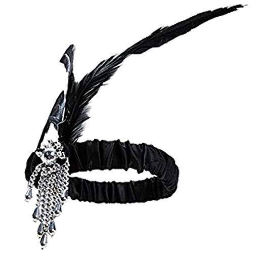 DRESHOW 1920s Accesorios Set Años 20 Fiesta Disfraz Gran Gatsby Diadema, Collar, Guantes,Pendientes, Porta Cigarrillos para Mujeres