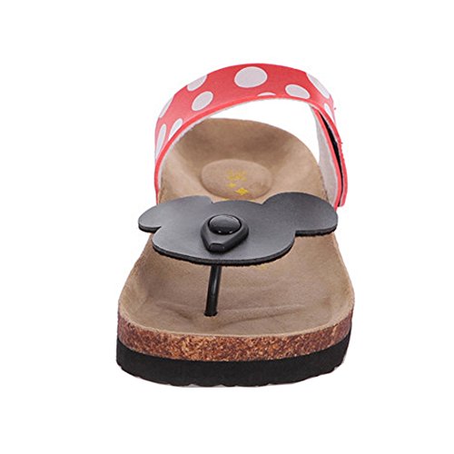 DunaCuna Mujer Chanclas Zapatos Mickey Mouse Mulas Sandalias Chanclas Zapatos Red 43 Asiática