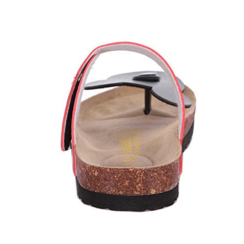 DunaCuna Mujer Chanclas Zapatos Mickey Mouse Mulas Sandalias Chanclas Zapatos Red 43 Asiática