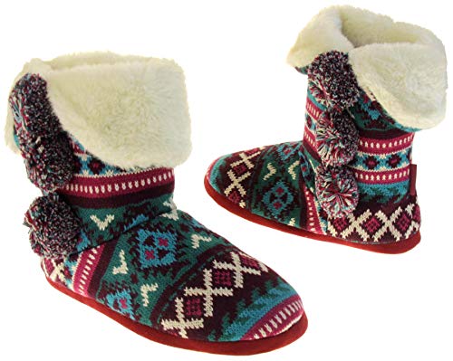 Dunlop Botas Altas de Mujer Verde Burdeos 40/41 EU