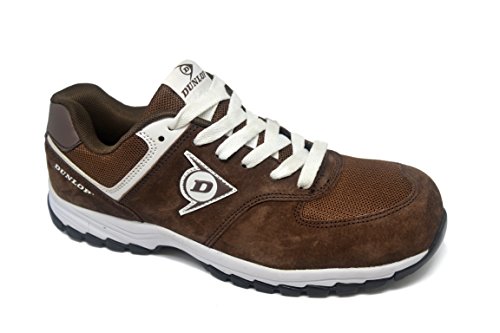 Dunlop DL0201027-45 Zapato, Piel de Ante y Mesh, Marrón, 45