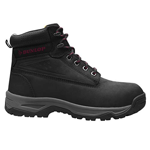 Dunlop Mujer On Site Botas De Seguridad Con Punta De Acero Negro EUR 39