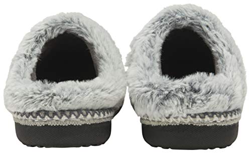 DUNLOP - Mujer Peluche Memory Foam Zapatillas de Casa con Elegantes Nordikas y Leopardo Modelo (39 EU, Black)