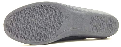Dunlop - Pantuflas Pamela de mujer con tacón bajo de cuña sin espalda, color azul marino o lila, talla 36, 37.5, 38.5, 40, 41, 42.5, color Azul, talla 41 EU