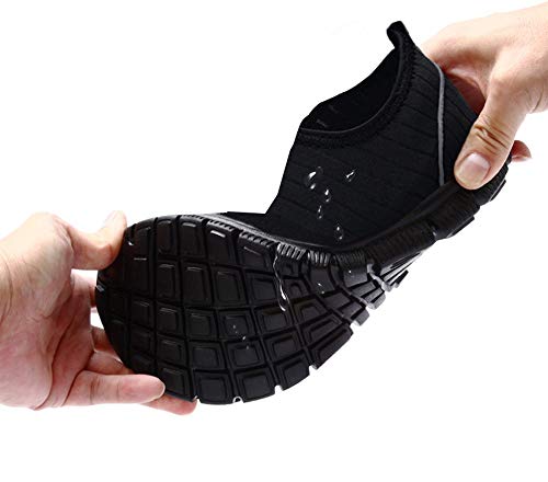 DYKHMATE Zapatillas de Seguridad Mujer Secado rápido Hidrófugo de Agua Zapatillas de Trabajo Ligeras Transpirable Reflectante con Punta de Acero Calzado de Seguridad (Negro,38.5 EU)