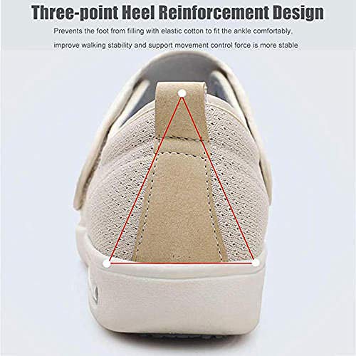 DYWLQ Zapatos para Caminar para Mujeres, Zapatos ortopédicos para Mujeres, Calzado para Fascitis Plantar, Zapatillas de Malla con Aire, Calzado ortopédico para pies hinchados-03_41
