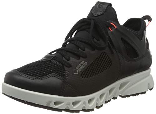 ECCO Multi-Vent W Low GTXS Tex, Zapatillas Mujer, Negro (Black/Black/Coral Neon 51759), 38 EU