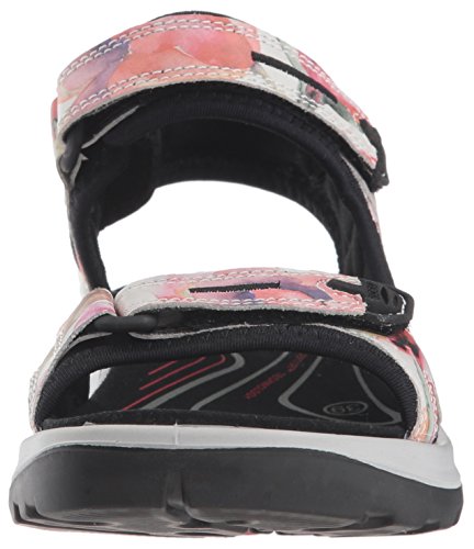 Ecco Offroad, Sandalias con Punta Abierta para Mujer, Multicolor (White/Flower Print), 36 EU