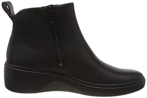 ECCO Soft 7 Wedge W Black, Botín Mujer, Negro Negro, 42 EU