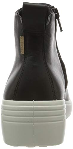 ECCO Soft 7 Wedge W Black, Botín Mujer, Negro Negro, 42 EU