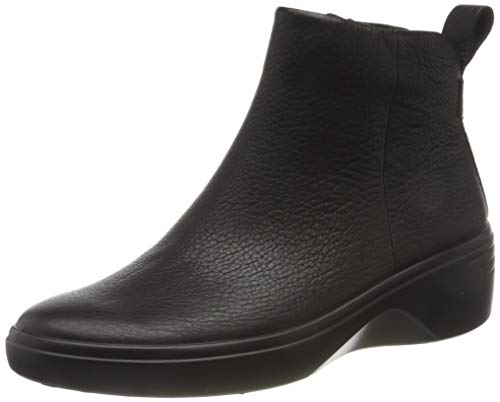 ECCO Soft 7 Wedge W Black, Botín Mujer, Negro Negro, 42 EU