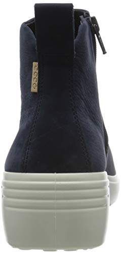 ECCO Soft 7 Wedge W, Botín Mujer, Azul (Night Sky), 38 EU