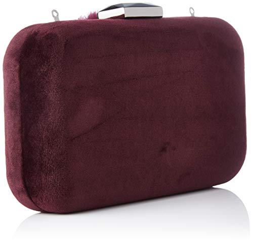 Eferri Rabbit, Clutch de fiesta Mujeres, Burdeos, 19x11x4 cm