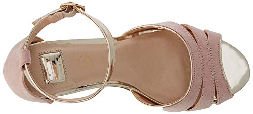 Eferri, Sandalia de antelina con espejo para Mujer, Rosa palo, 39 EUR