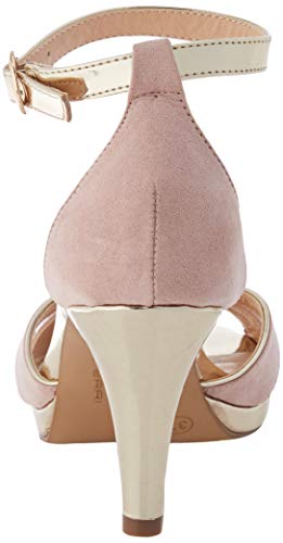 Eferri, Sandalia de antelina con espejo para Mujer, Rosa palo, 39 EUR