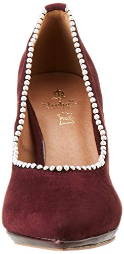 El Caballo Carmona, Zapato de tacón Mujer, Burdeos, 39 EU