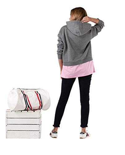 El Ganso Sudadera Gris Capucha Contraste Tejido Rosa