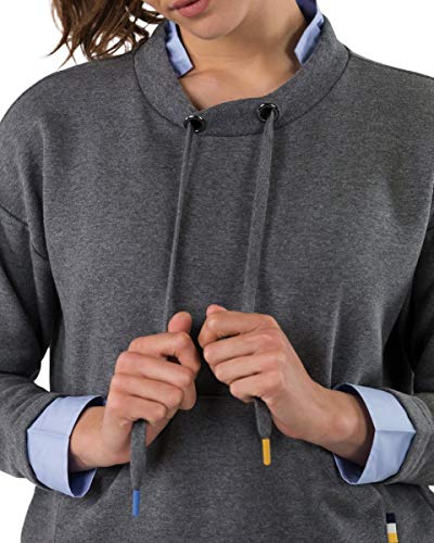 El Ganso Sudadera Gris Contraste Tejido Oxford