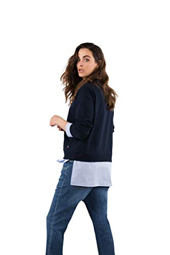 El Ganso Sudadera Marino Contraste Tejido Oxford