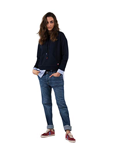 El Ganso Sudadera Marino Contraste Tejido Oxford