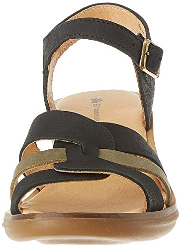 El Naturalista Aqua, Sandalias con Punta Abierta Mujer, Negro (Black Black), 39 EU