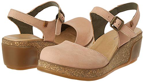 El Naturalista Leaves, Sandalias con Punta Abierta para Mujer, Rosa (Candy Candy), 40 EU